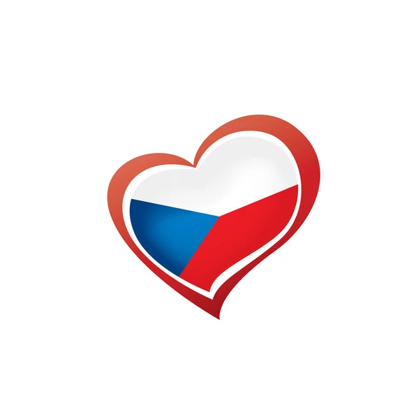 Vlag van Tsjechië, vectorillustratie op een witte achtergrond — Stockvector