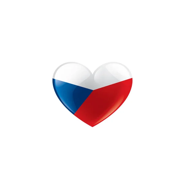 Bandera de Chequia, ilustración vectorial sobre fondo blanco — Archivo Imágenes Vectoriales