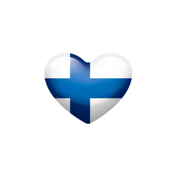フィンランドの国旗は、白の背景にベクトル画像 — ストックベクタ