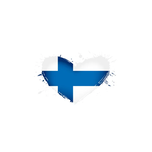 Drapeau Finlande, illustration vectorielle sur fond blanc — Image vectorielle