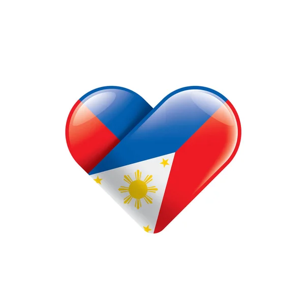 Filipinler bayrağı, beyaz bir arka plan üzerinde vektör çizim — Stok Vektör