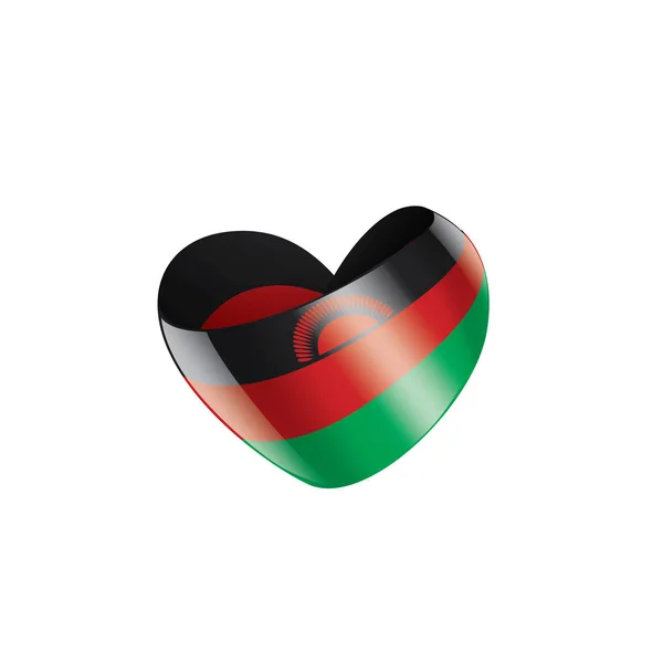Bandera de Malawi, ilustración vectorial sobre fondo blanco — Archivo Imágenes Vectoriales