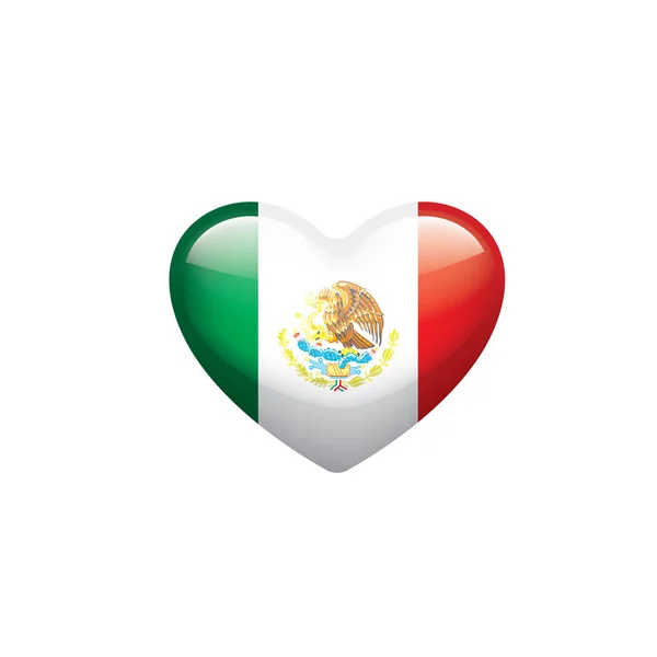 Meksykańskiej flagi, wektor ilustracja na białym tle — Wektor stockowy