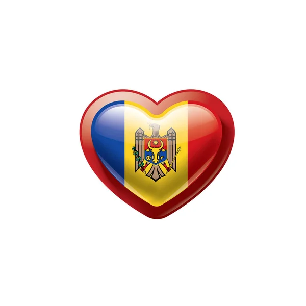 Moldavsko vlajka, vektorové ilustrace na bílém pozadí — Stockový vektor