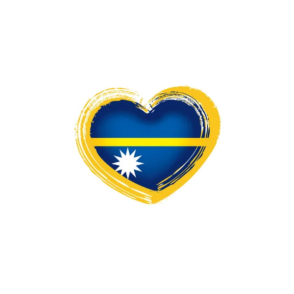 Nationale Vlag Van Nauru Vectorillustratie Een Witte Achtergrond — Stockvector