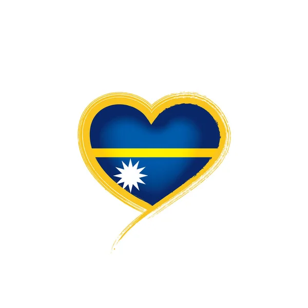 Vlag van Nauru, vectorillustratie op een witte achtergrond — Stockvector