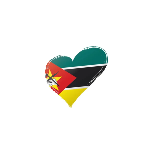 Bandera de Mozambique, ilustración vectorial sobre fondo blanco — Archivo Imágenes Vectoriales