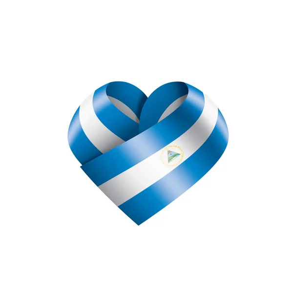 Σημαία της Νικαράγουα, εικονογράφηση διάνυσμα σε λευκό φόντο — Διανυσματικό Αρχείο
