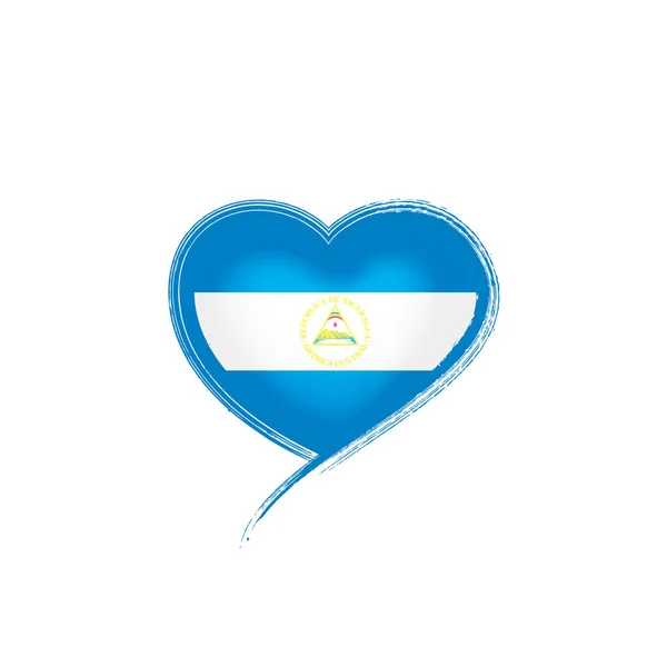 Bandeira da Nicarágua, ilustração vetorial sobre um fundo branco —  Vetores de Stock