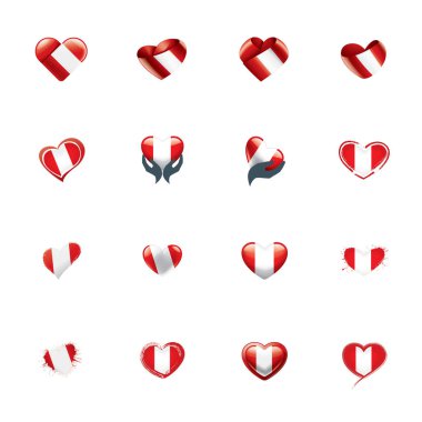 Peru bayrağı, beyaz bir arka plan üzerinde vektör çizim