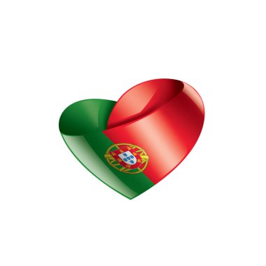 Portekiz bayrağı, beyaz bir arka plan üzerinde vektör çizim