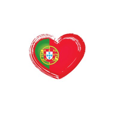 Portekiz bayrağı, beyaz bir arka plan üzerinde vektör çizim