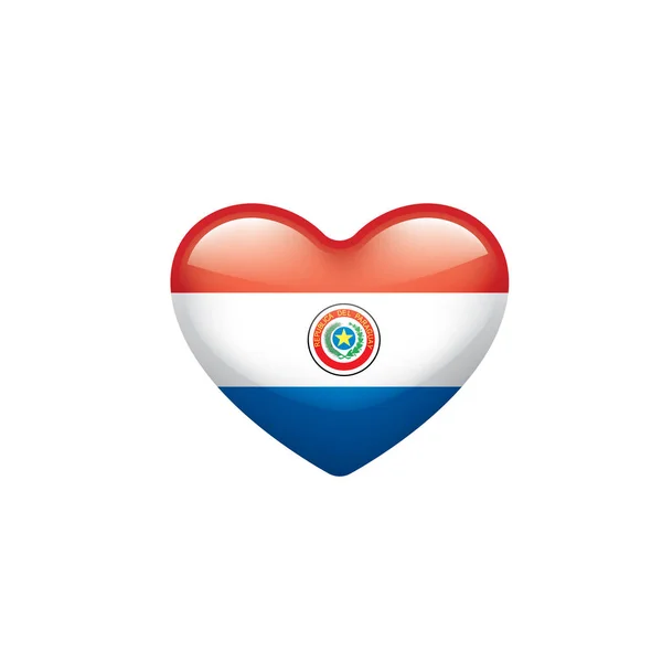 Παραγουάη σημαία, εικονογράφηση διάνυσμα σε λευκό φόντο — Διανυσματικό Αρχείο