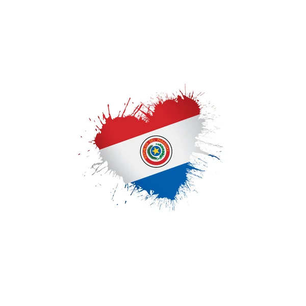 Paraguay zászló, egy fehér háttér vektor illusztráció — Stock Vector