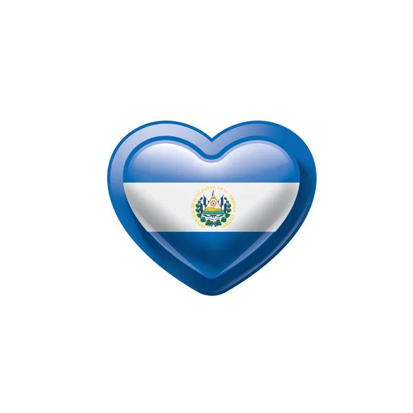 Σημαία Σαλβαδόρ, διανυσματική απεικόνιση σε λευκό φόντο — Διανυσματικό Αρχείο