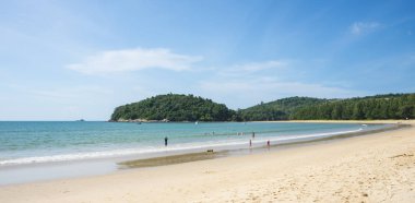 Bir Bang Tao beach Phuket Tayland. Yaz günü
