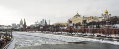 Moskova, Rusya Kremlin görünümünü. Gün 15 Ocak 2019