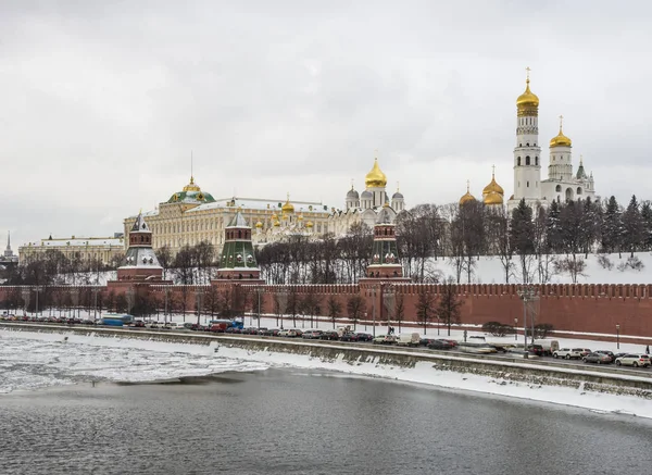 View of the Kremlin in Moscow, Russia. Day 15 January 2019 — Stock Photo, Image