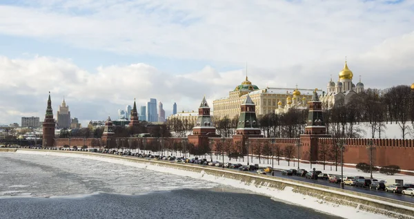 View of the Kremlin in Moscow, Russia. Day 15 January 2019 — Stock Photo, Image