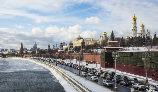 View of the Kremlin in Moscow, Russia. Day 15 January 2019 — Stock Photo, Image