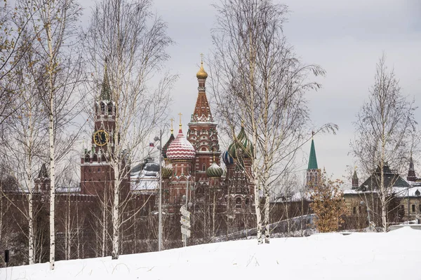 View of the Kremlin in Moscow, Russia. Day 16 January 2019 — Stock Photo, Image