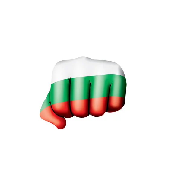 Прапор Болгарії і руку на білому тлі. Векторні ілюстрації — стоковий вектор