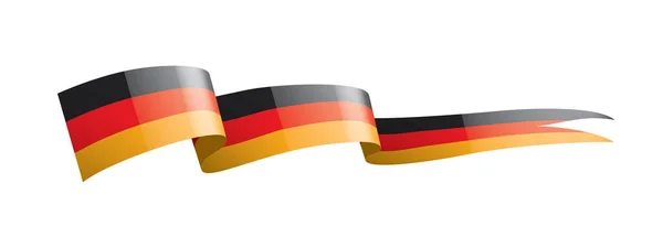 Tyskland flagga, vektor illustration på en vit bakgrund — Stock vektor