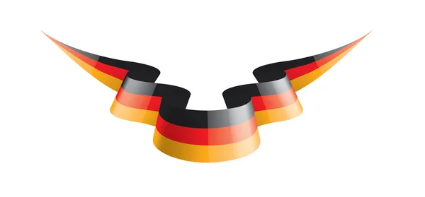 Bandera de Alemania, ilustración vectorial sobre fondo blanco — Vector de stock