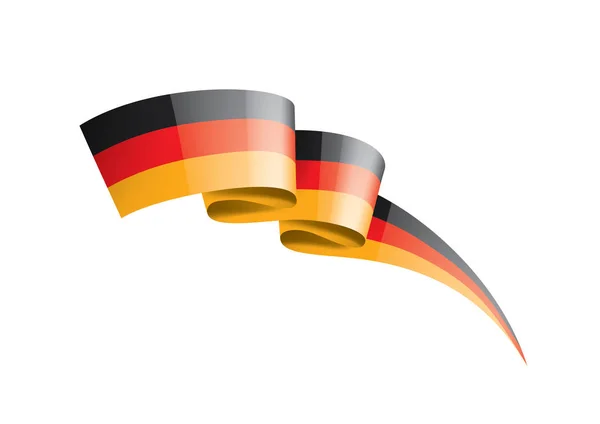 Germania bandiera, illustrazione vettoriale su sfondo bianco — Vettoriale Stock