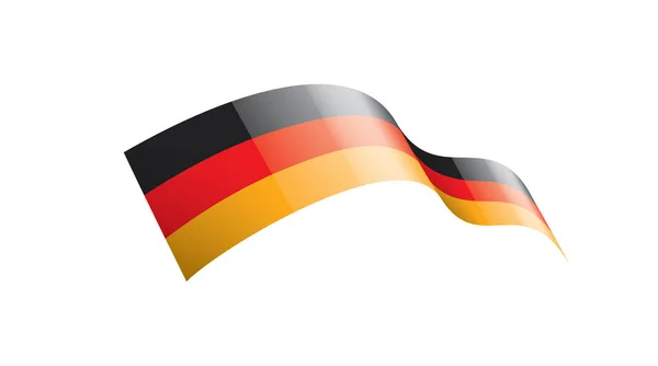 Bandera de Alemania, ilustración vectorial sobre fondo blanco — Archivo Imágenes Vectoriales