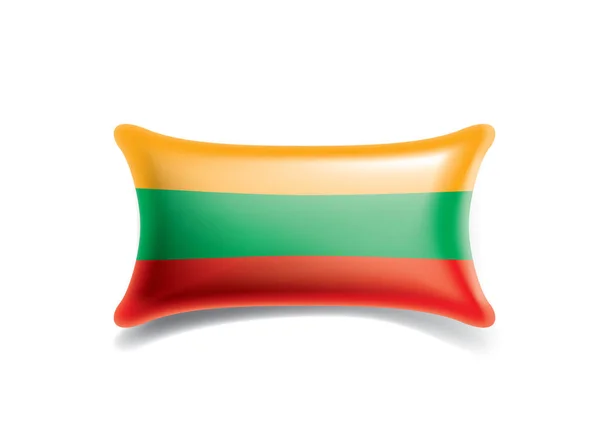 Litvanya bayrağı, beyaz arkaplanda vektör illüstrasyonu. — Stok Vektör