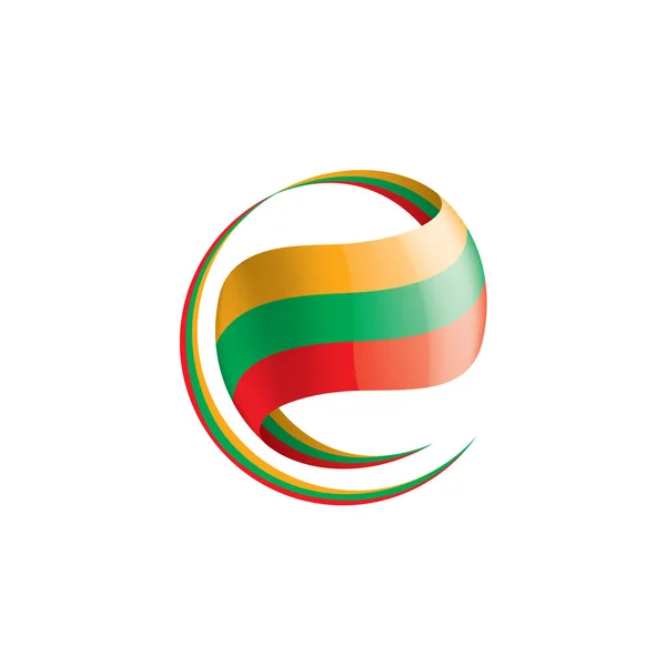 Litouwen vlag, vector illustratie op een witte achtergrond. — Stockvector