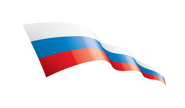 ロシアの旗白い背景のベクトルイラスト — ストックベクタ