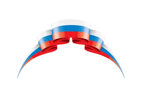 Oroszország zászló, vektor illusztráció fehér alapon — Stock Vector
