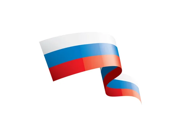 Rusya bayrağı, beyaz arkaplanda vektör illüstrasyonu — Stok Vektör