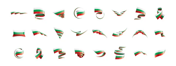 Bulgarien Flagge, Vektorabbildung auf weißem Hintergrund — Stockvektor