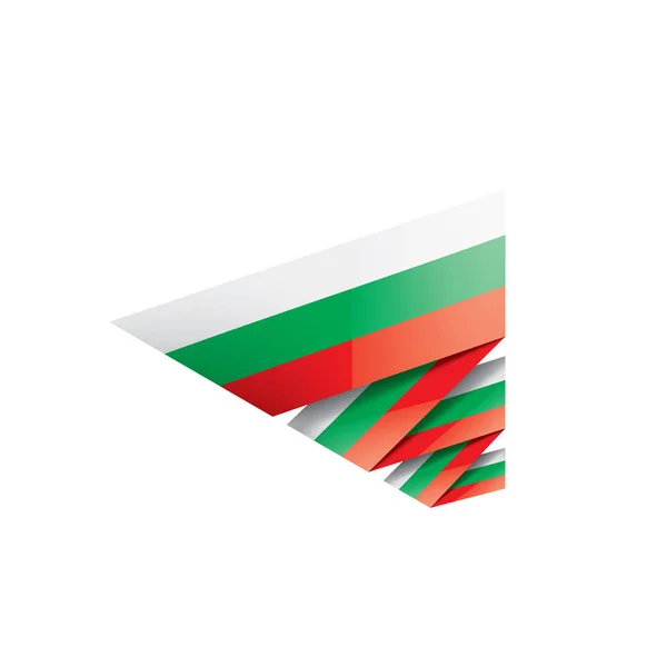 ブルガリアの国旗、白い背景のベクターイラスト — ストックベクタ