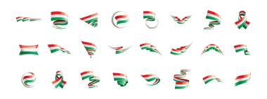 Hungary flag, vector illustration on a white background clipart