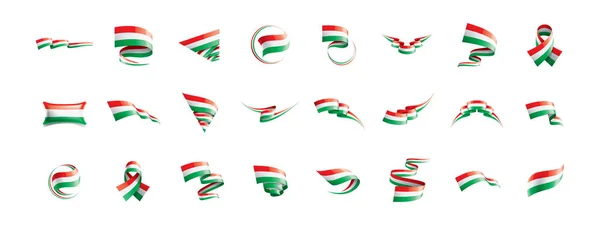 Magyarország zászló, vektor illusztráció fehér alapon — Stock Vector