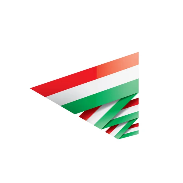 Hungary flag, vector illustration on a white background — Stock Vector