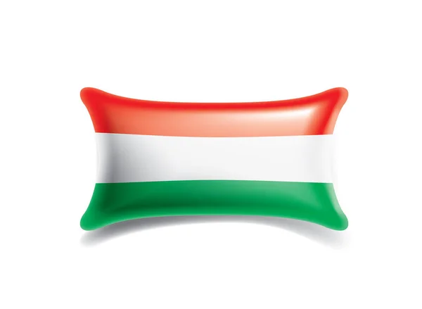 Drapeau Hongrie, illustration vectorielle sur fond blanc — Image vectorielle