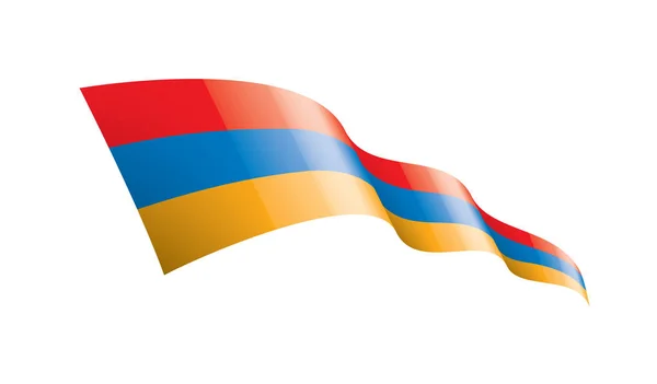 Σημαία Αρμενίας Διανυσματική Απεικόνιση Λευκό Φόντο — Διανυσματικό Αρχείο