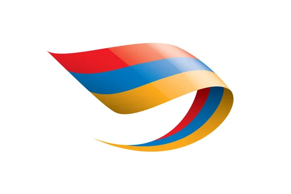 Bandera de Armenia, ilustración vectorial sobre fondo blanco — Vector de stock