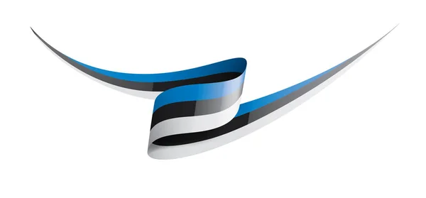 Bandera de Estonia, ilustración vectorial sobre fondo blanco — Vector de stock
