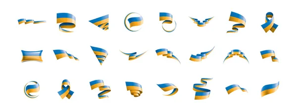 Drapeau Ukraine, illustration vectorielle sur fond blanc — Image vectorielle