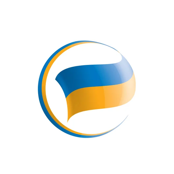 Drapeau Ukraine, illustration vectorielle sur fond blanc — Image vectorielle