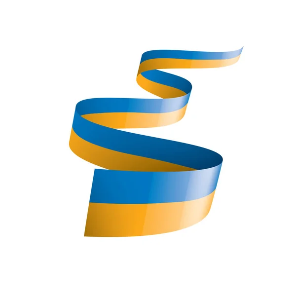 Ucraina bandiera, illustrazione vettoriale su sfondo bianco — Vettoriale Stock
