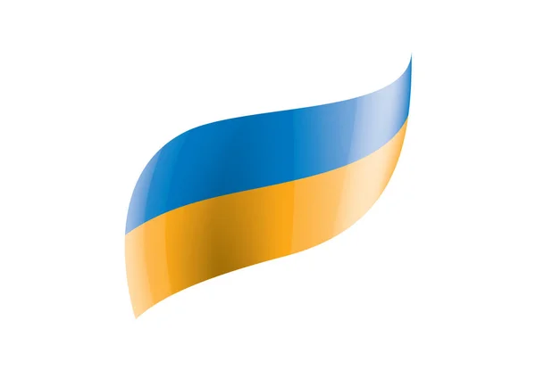 乌克兰国旗，白色背景上的矢量插图 — 图库矢量图片