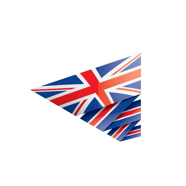 Velká Británie vlajka, vektorové ilustrace na bílém pozadí — Stockový vektor