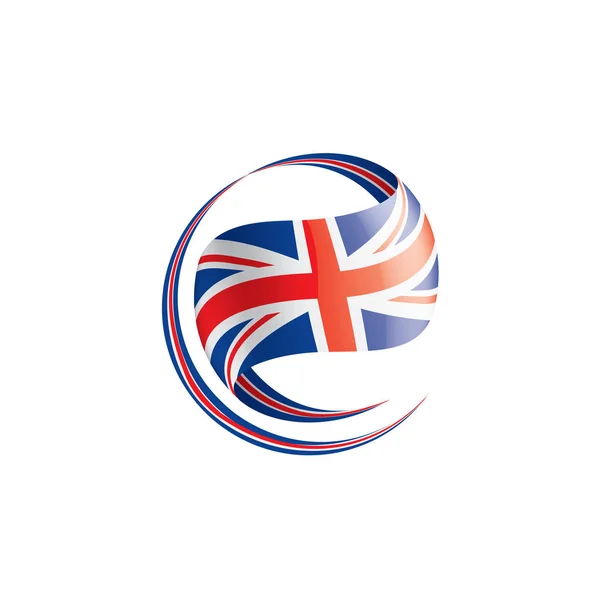 Bandera del Reino Unido, ilustración vectorial sobre fondo blanco — Vector de stock